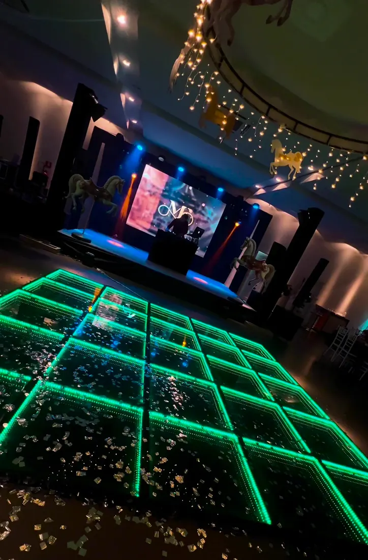 Pista de LED em verde